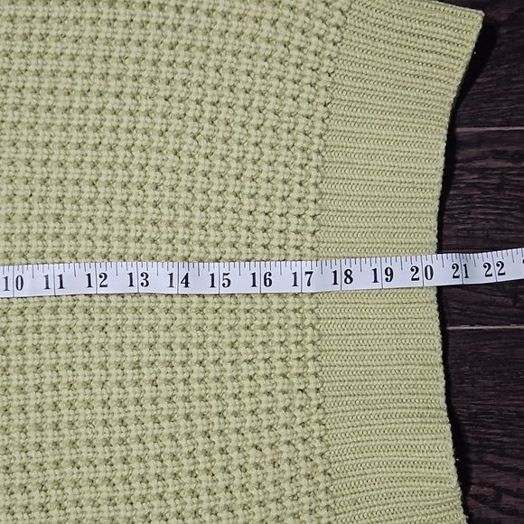 Burton Lime Green Wool Blend Chunky Knit Sweater, Unisex Size S - Picture 11 of 12